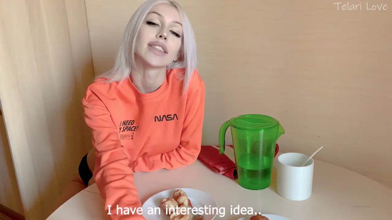 Telari Love Is Anally Creampied On The Breakfast Table