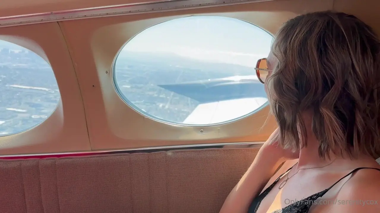 Serenity Cox Enjoys Threesome In The Plane