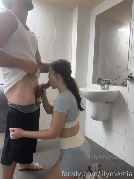 Lilly Mercia Fucks Inside A Random Restroom