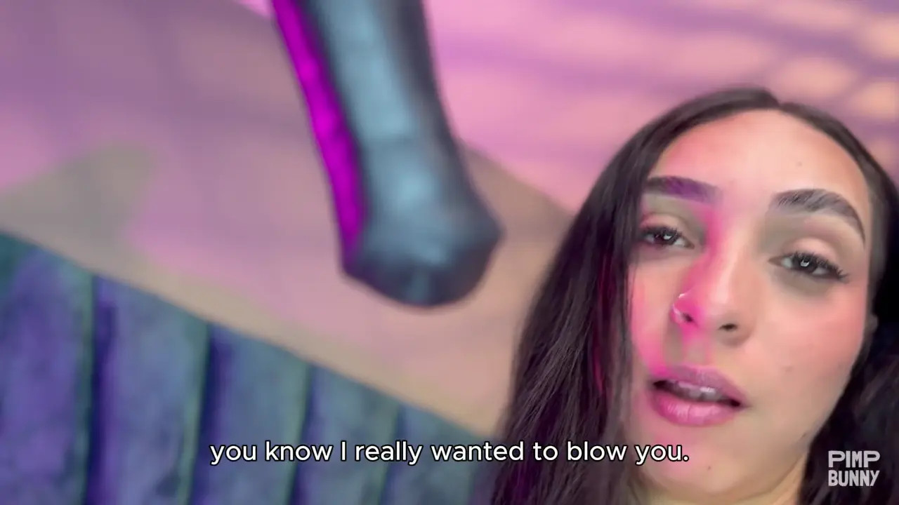 Natt Bega Blows A Squirting Dildo