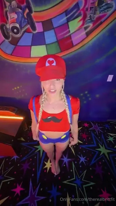TheRealBrittFit Wearing Mario With A Big Dildo