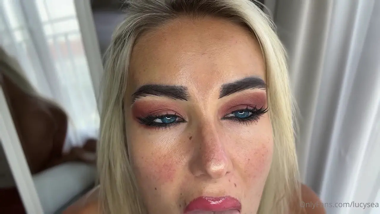 Lucy Sea Sucks Her Favorite Dildo