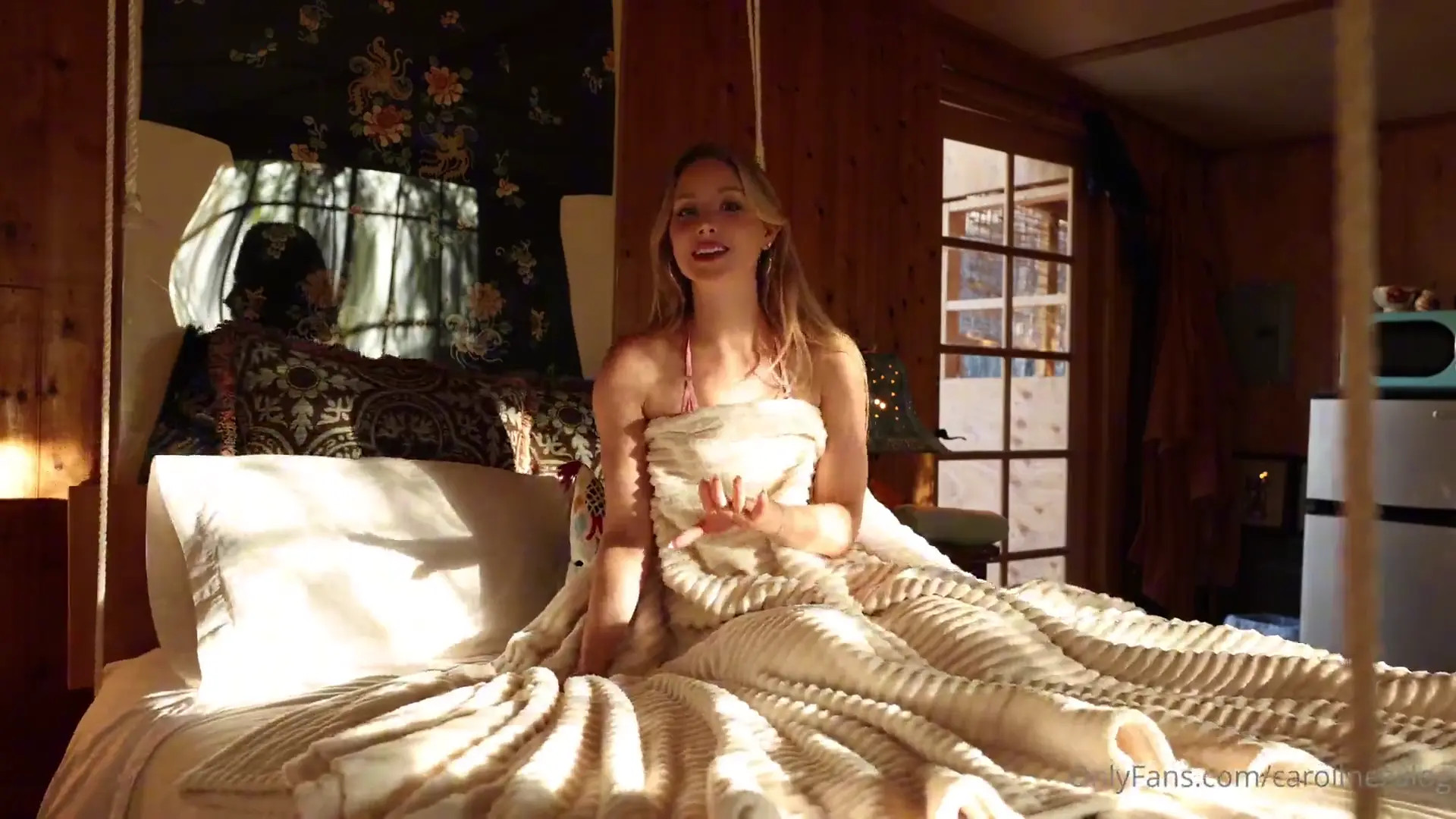 Caroline Zalog Bed Micro Bikini Video Leaked