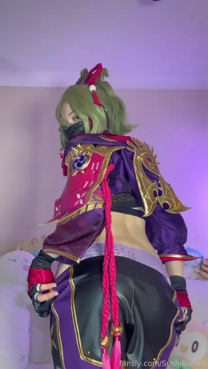 Sushibunniii Strips And Masturbates As Kuki Shinobu