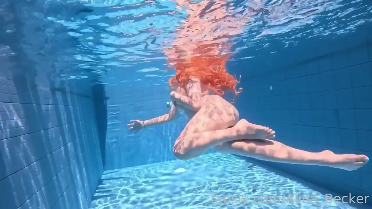 Alina_Becker Swims Naked In Her Swimming Pool