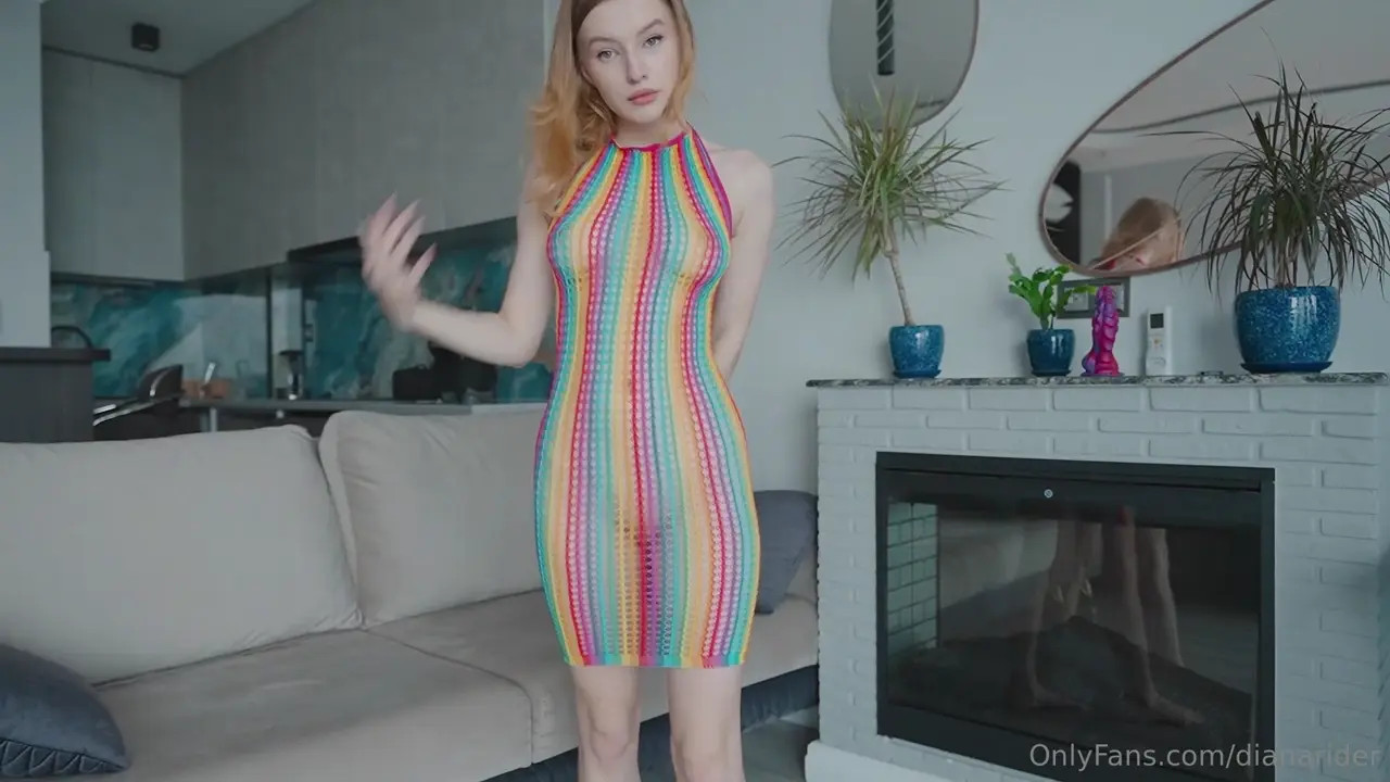 Diana Rider Strips And Rides Her Alien Dildo