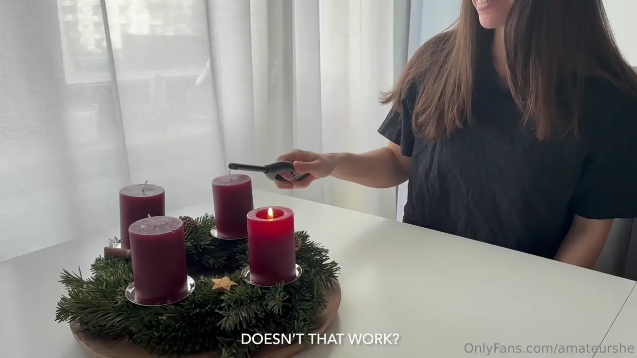 Amateurshe Gets Crempied In Her Christmas Outfit