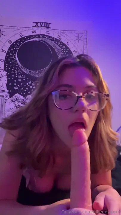 Ellie Nova Spits And Gives Head To A Dildo