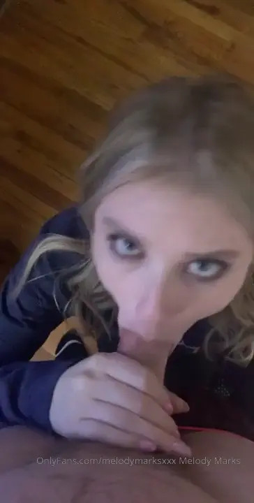 Melody Marks Deepthroats Her BF’s Dick