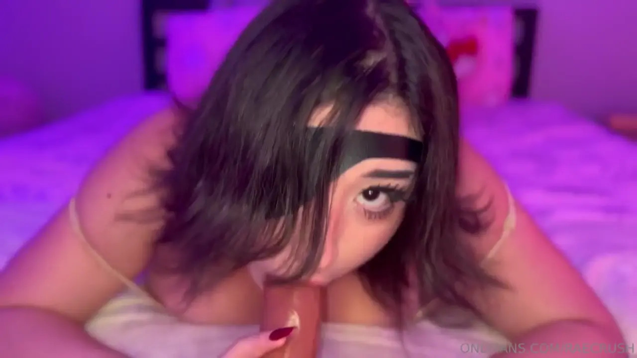 Rae Crush Cosplays Himeno Sucks A Dildo