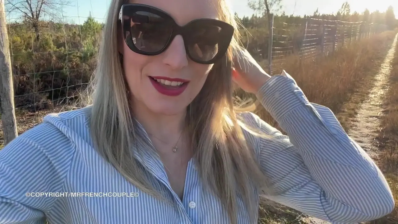 Marine Rossi Squirts In A Field