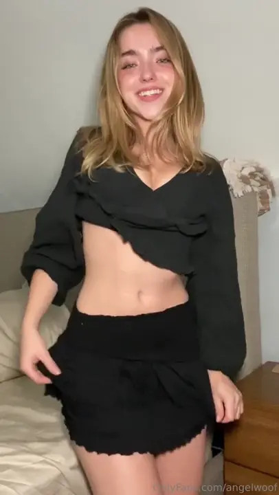 AngelWoof Strips Naked And Flaunts Her Curves