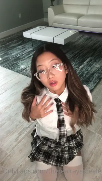 Schoolgirl Aeries Steele's POV Dildo Blowjob