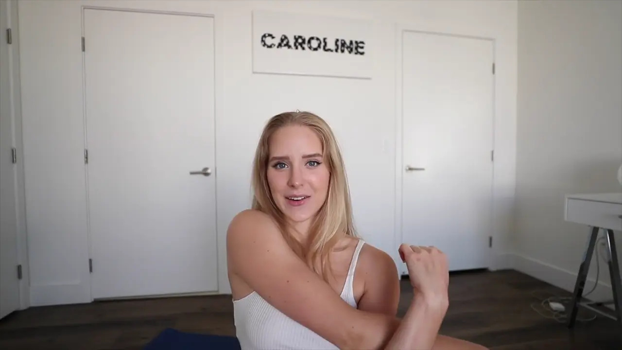 Caroline Zalog Stretches In Her Underwear - ePornLeak