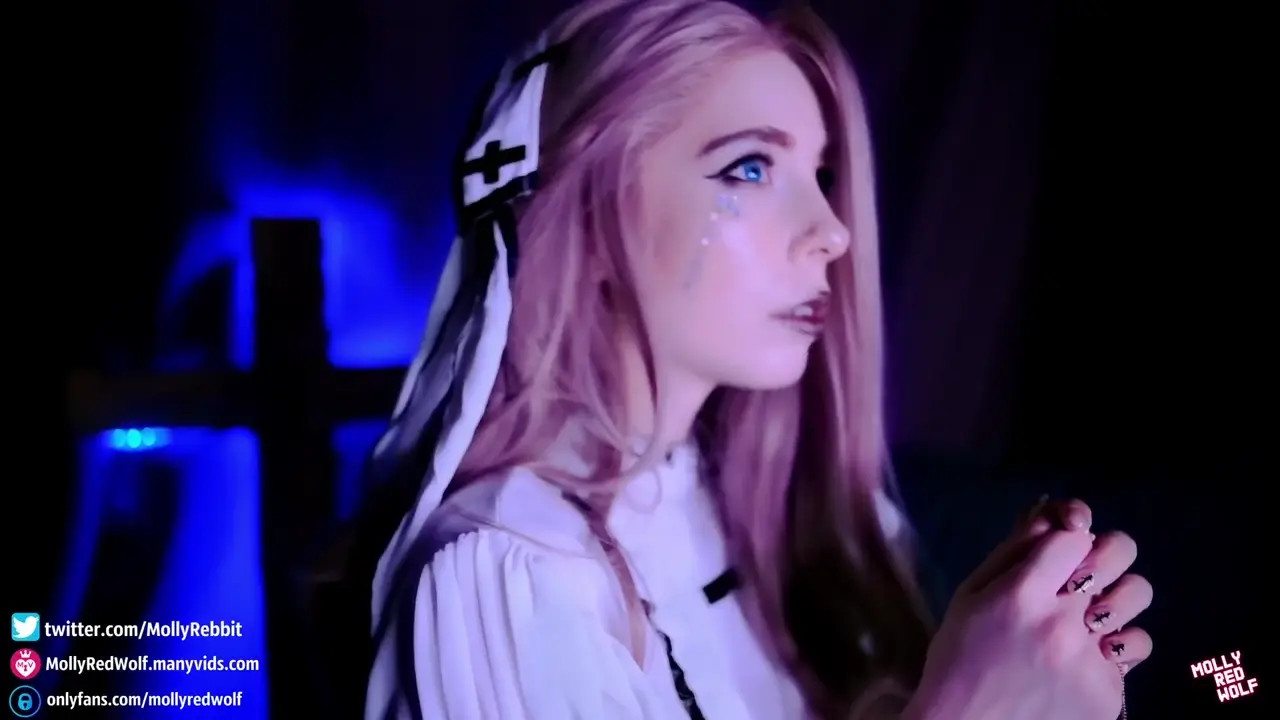 Churchgoer MollyRedWolf Gets Her Pussy Blessed By A Priest - ePornLeak