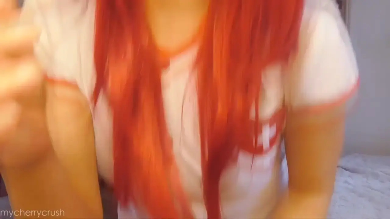 Nasty Nurse Cherrycrush Stuffs Her Pussy With A Glass Dildo