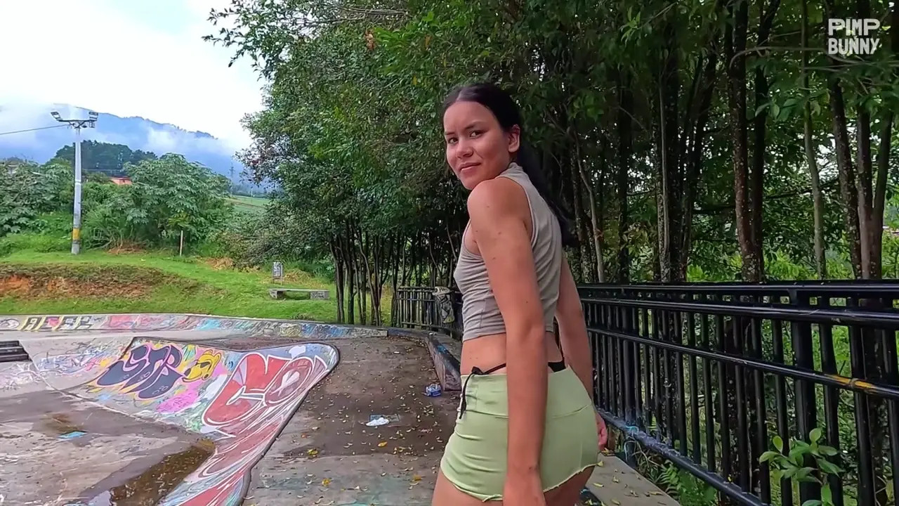 A Flirty Walk Outdoors