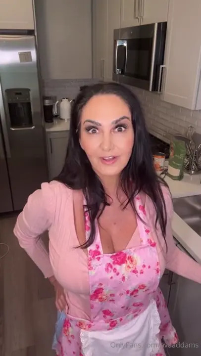 AvaAddams Fucks A Dildo On The Kitchen Counter