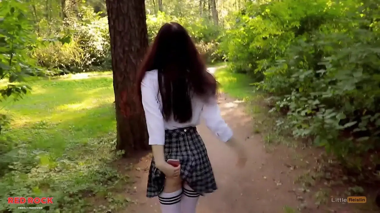 Schoolgirl Gets Fucked Outdoors After Class