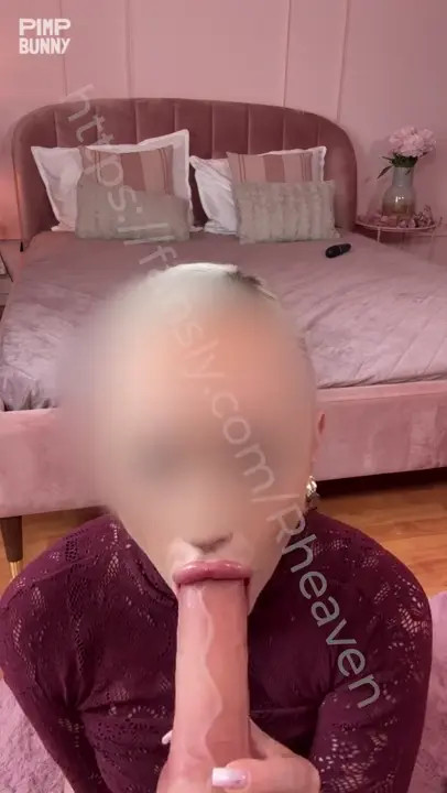 Glamorous Blonde Sucks A Dildo
