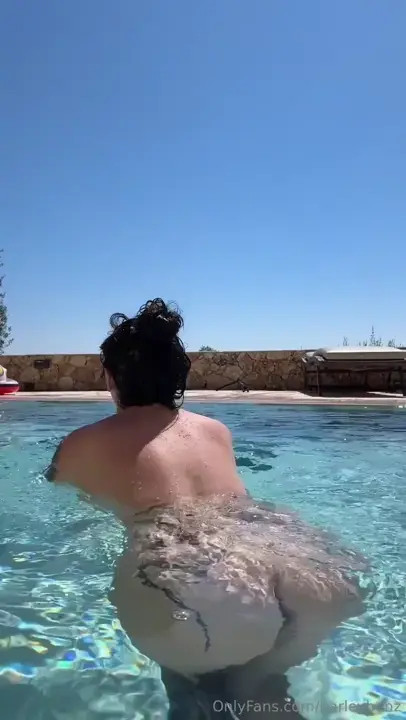 Harley Benz's Pool Masturbation Session