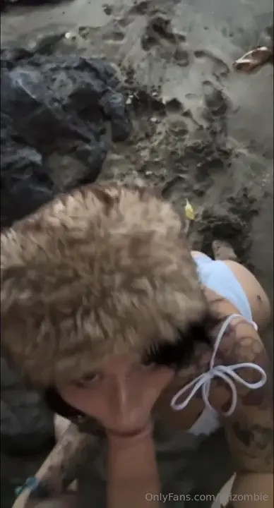 ImZombieGirl777 Rides A Cock On The Beach