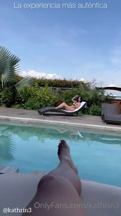 Kathrin3 Rides A Cock By The Pool