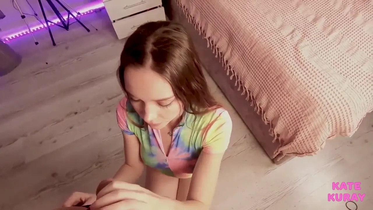 KateKuray Sucks The Cum Out Of Her Man's Dick - ePornLeak