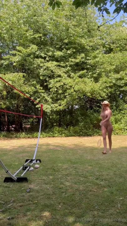Frances Bentley Plays Badminton While Naked - ePornLeak