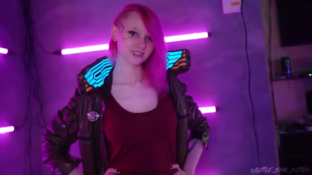 Little Emo Kitten Fucks In A Cyberpunk Set