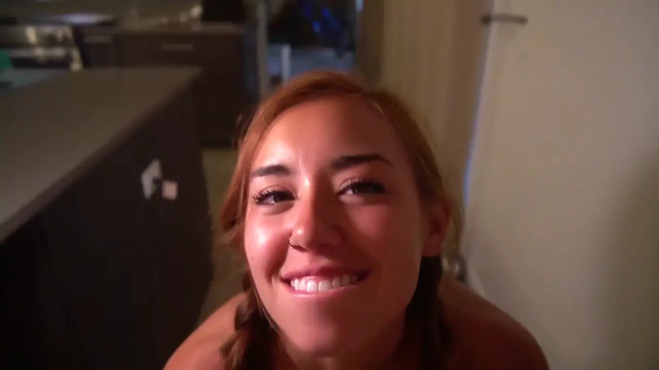 Brandi Braids Performs A Blowjob On A Big Cock