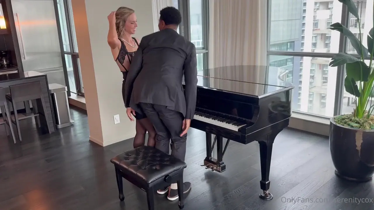 BBC Rails Serenity Cox After Playing A Piano