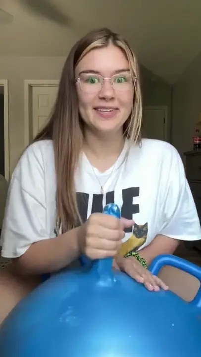 Blair Winters Bounces On A Dildo Ball