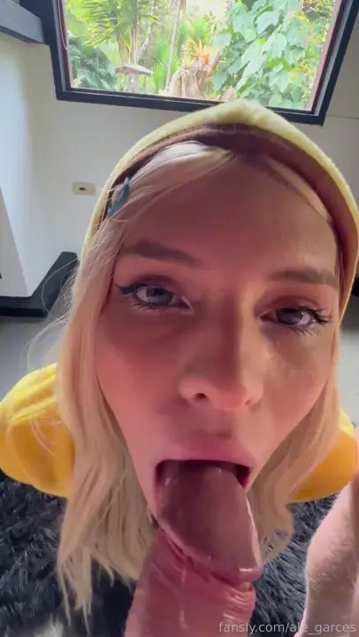 AleGarces666 Blows & Rides Her Man's Cock As Pikachu