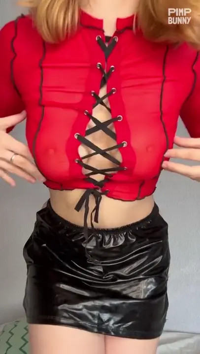 Diana Bless Leather Skirt Strip And Dildo Fuck