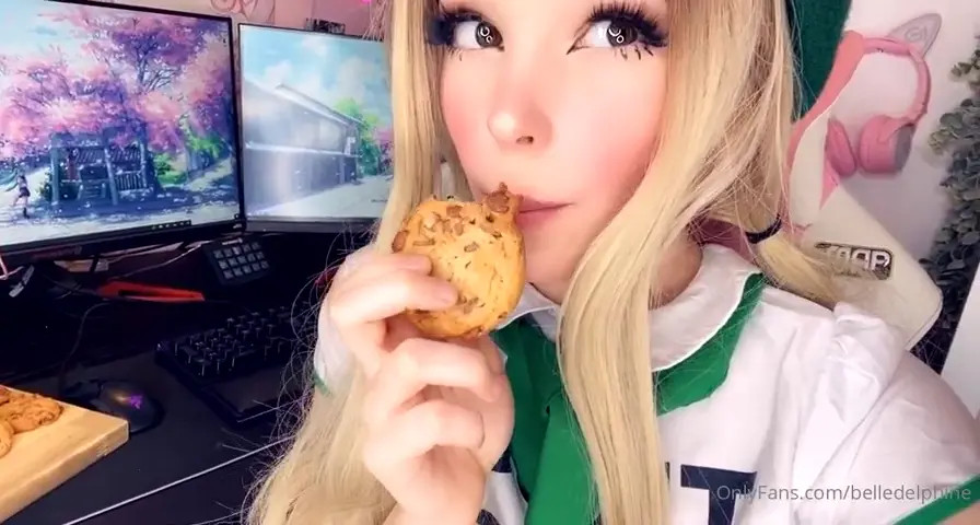 Belle Delphine Eating A Cookie