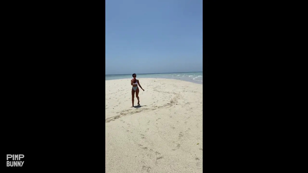 Mary Frost Beach & Hotel Fuck: Stripping, Ass Tease, Blowjob, Cowgirl Creampie