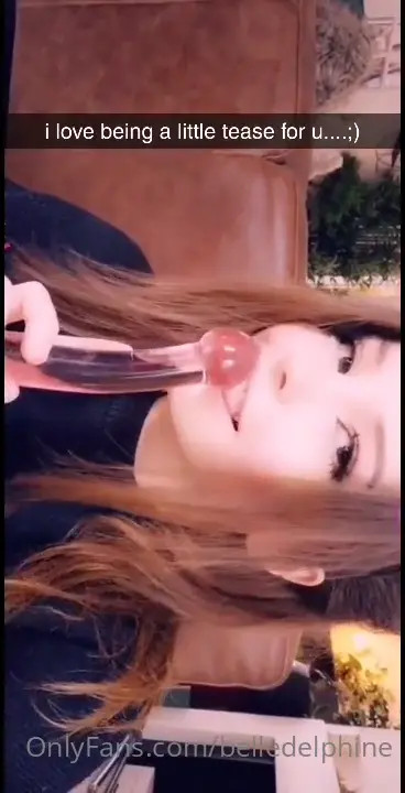 Belle Delphine Teases With Glass Dildo