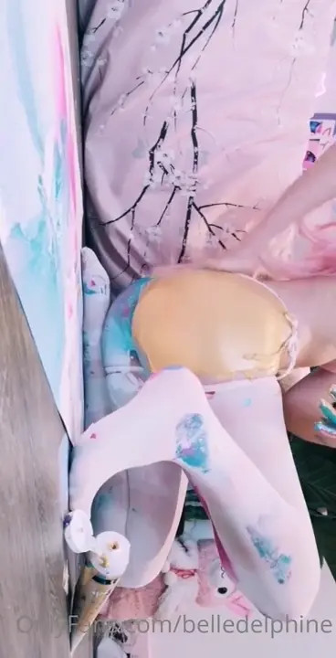 Belle Delphine Paints With Her Ass