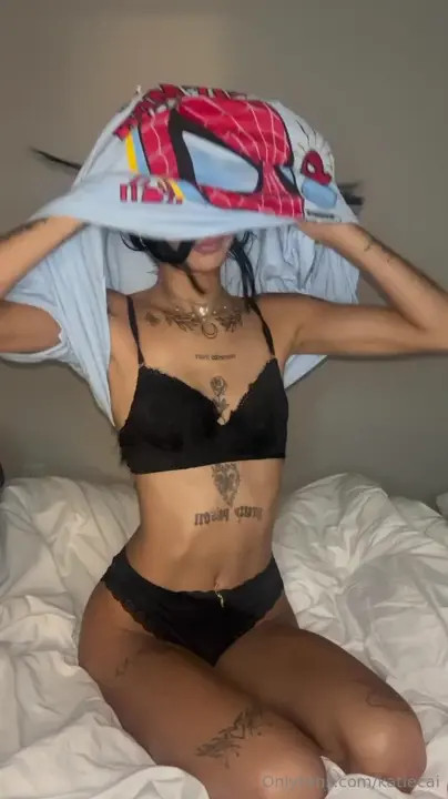 Cutie Katie Cai Toys With Herself From Behind