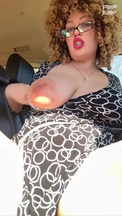 Hanna Cnez Car Selfie Tease - Nude Breasts Play & Pussy Masturbation