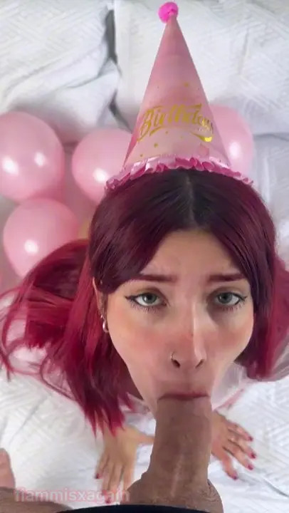 Birthday Girl FiammiSxagain Shows Off Her Oral Skills