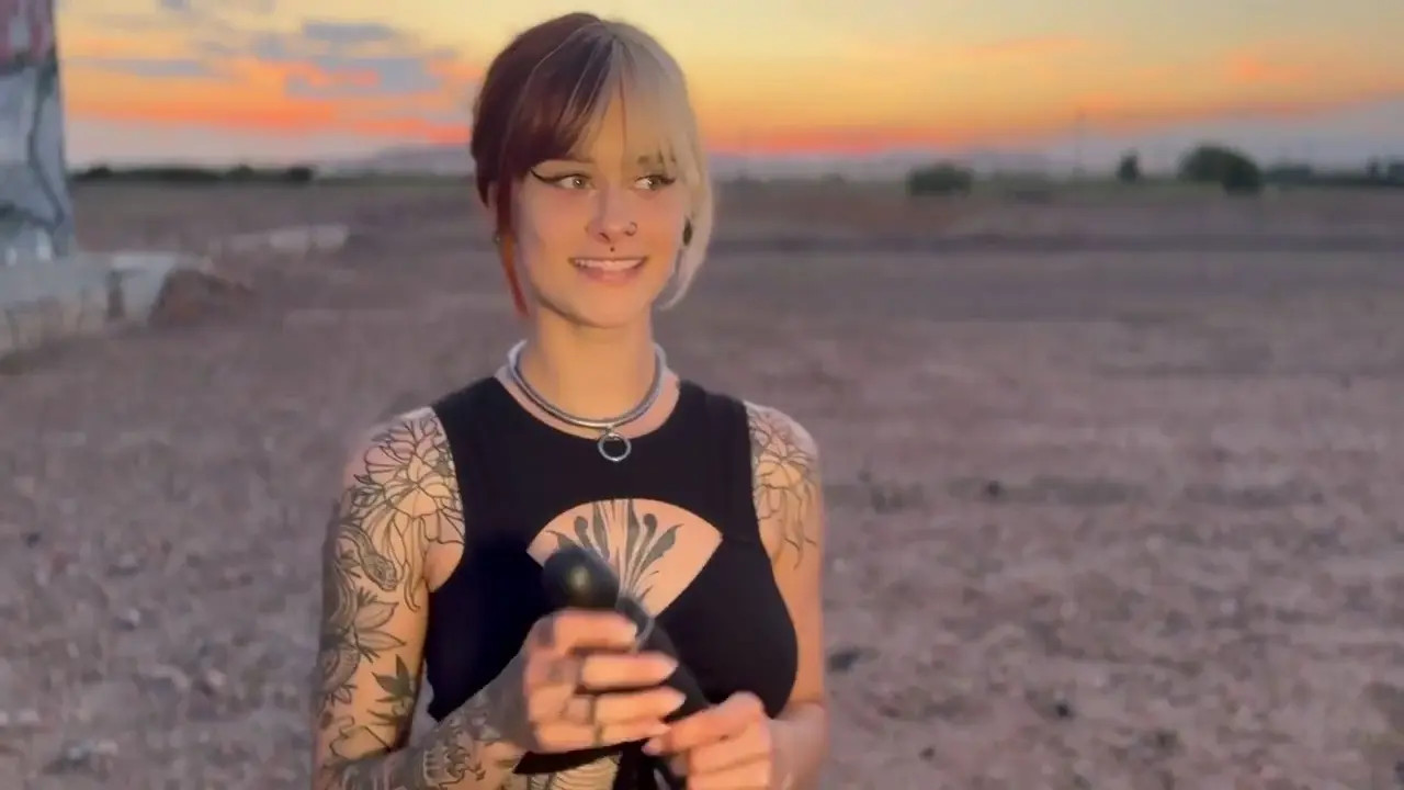 Sallydinosaur Squirting In An Open Field