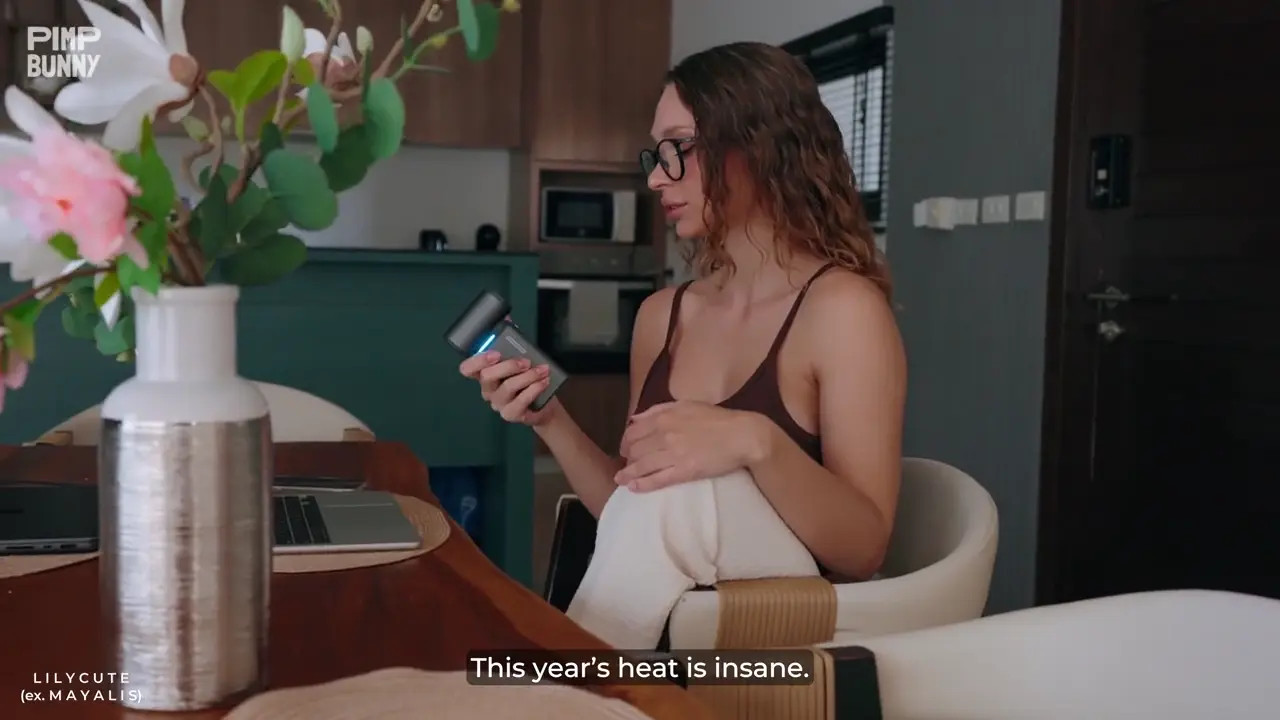 Roommate Strips Naked To Escape The Heat But Gets Sweaty While Riding My Dick