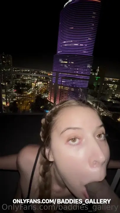 Izzy Swallows Takes A BBC On The Balcony