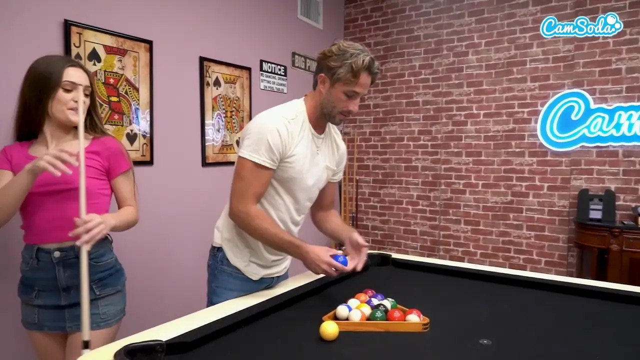 Juniper Ren Deepthroats A Cock After A Pool Game