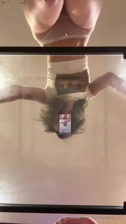 Angela_5_5 Rides A Dildo On The Glass Table