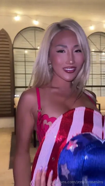 Jennie Rose Sins Strips On The Fourth Of July