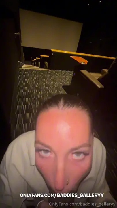 Ashley Aoky Blows Her Man's BBC In The Cinema
