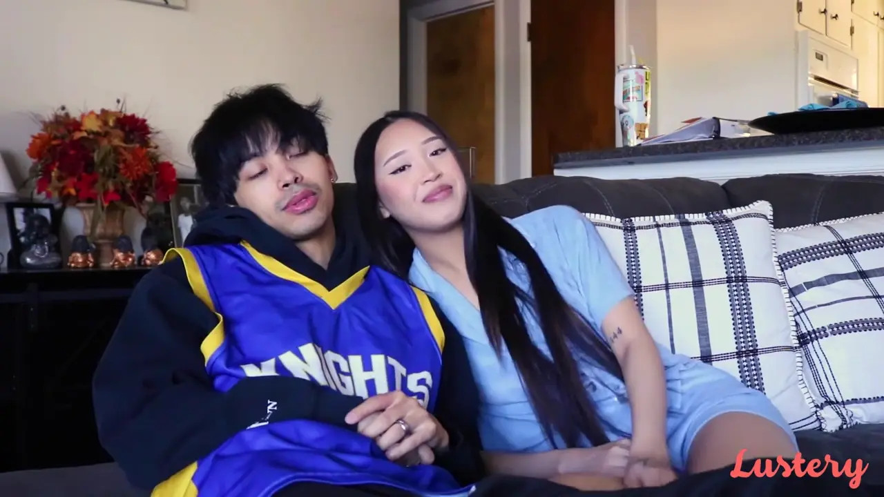 BbyL1ng Gets Her Tight Asian Pussy Plowed On The Sofa
